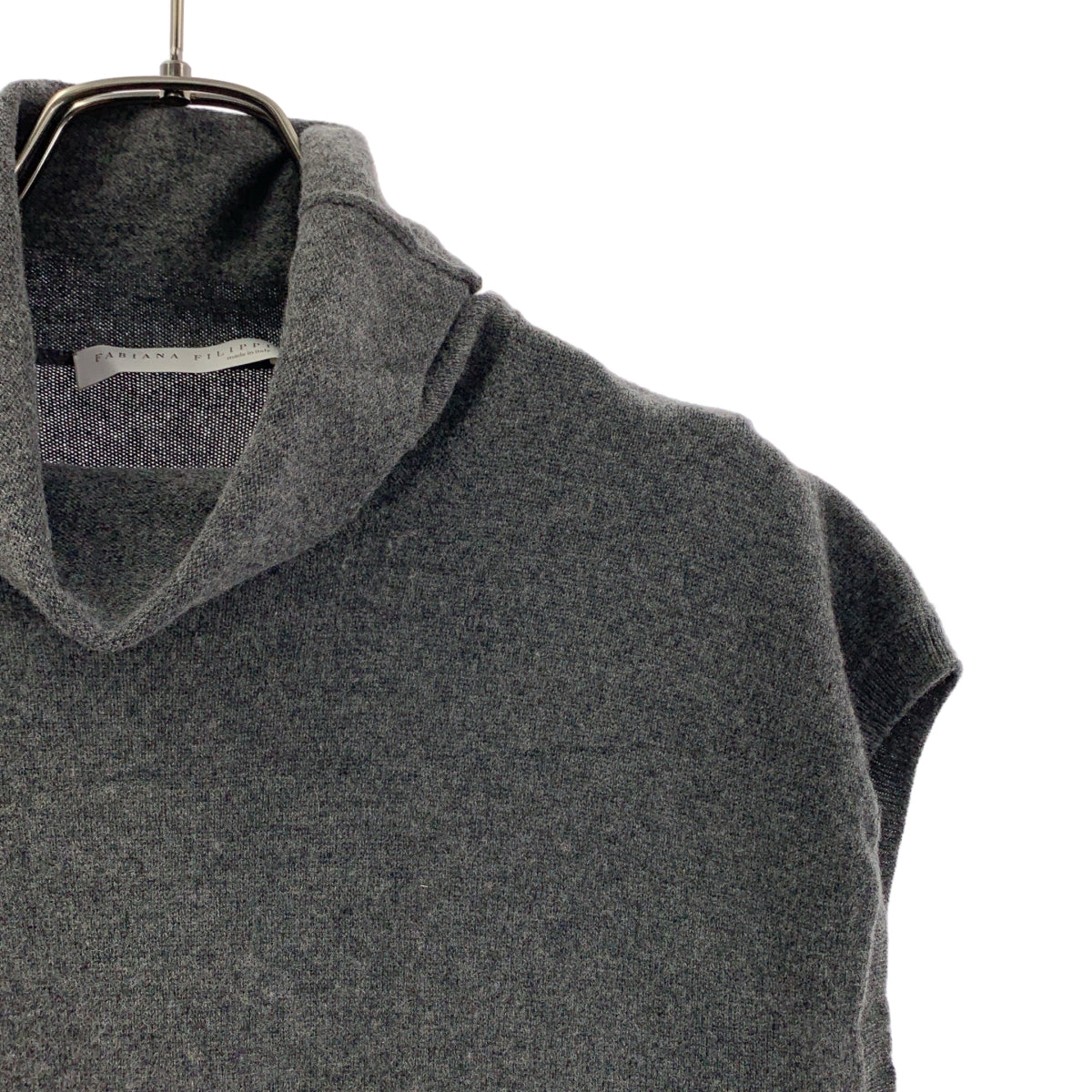 FABIANA FILIPPI / ファビアナフィリッピ | ウール シルク カシミヤ スリーブレス ニット ワンピース | S | レディース