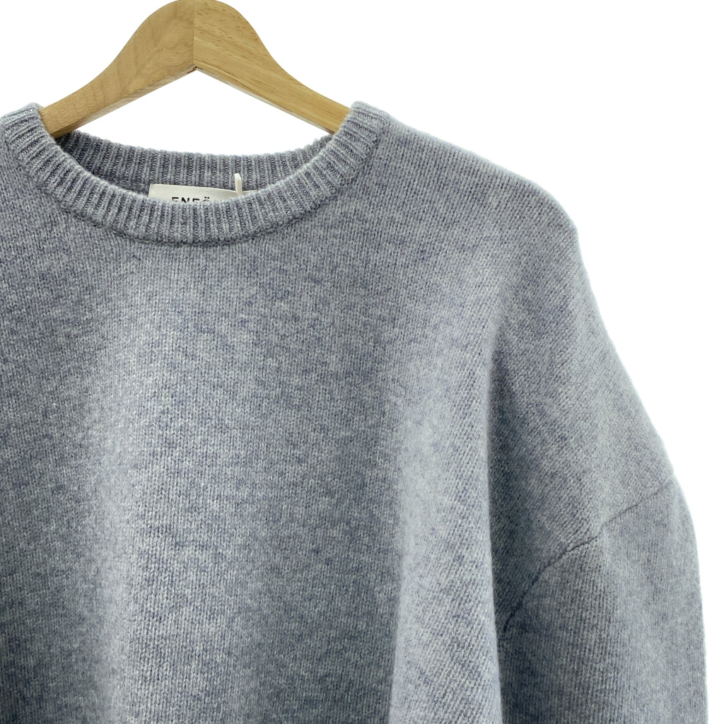 ENFOLD | 2025AW | 寬肩短套頭衫 | 羊毛寬肩短針織 | 尺寸 38 |