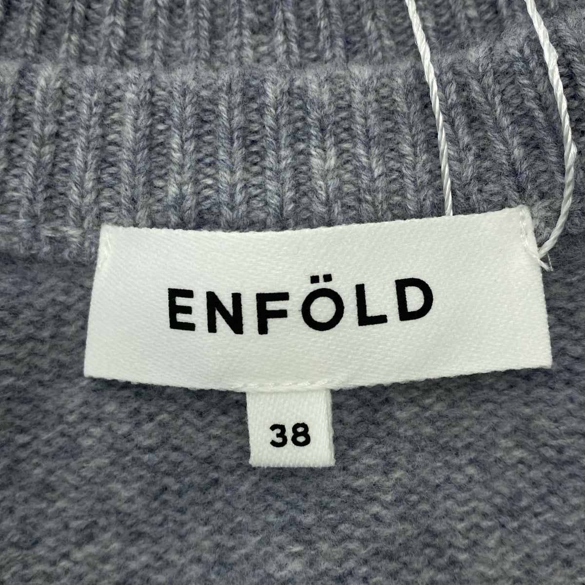 ENFOLD | 2025AW | 寬肩短套頭衫 | 羊毛寬肩短針織 | 尺寸 38 |
