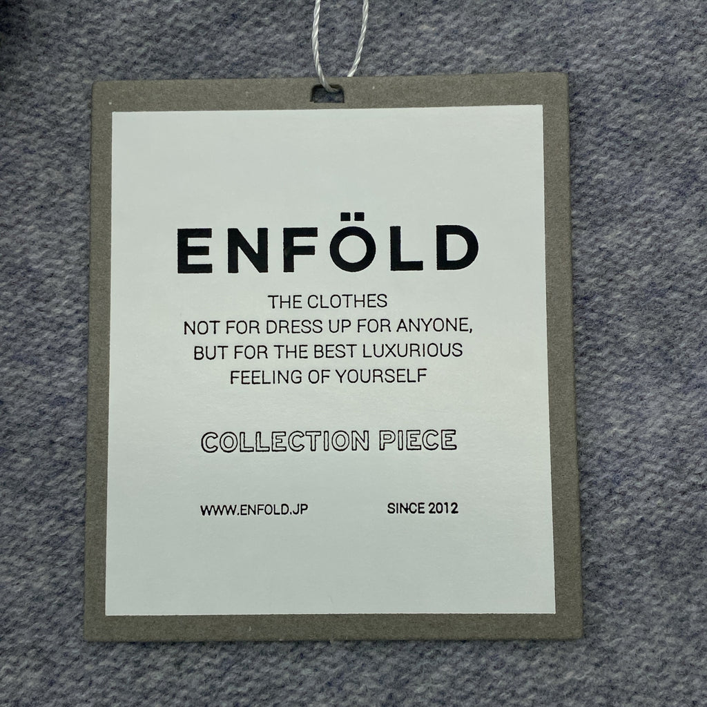 ENFOLD | 2025AW | 寬肩短套頭衫 | 羊毛寬肩短針織 | 尺寸 38 |