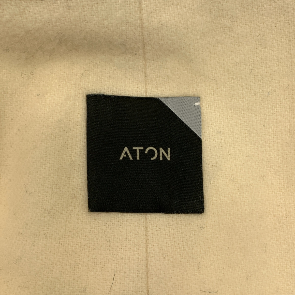 【美品】  ATON / エイトン | ASAKO NYLON GOWN COAT / ストール付き オーバー ガウンコート / ウール総裏地 | F | エクリュ | レディース