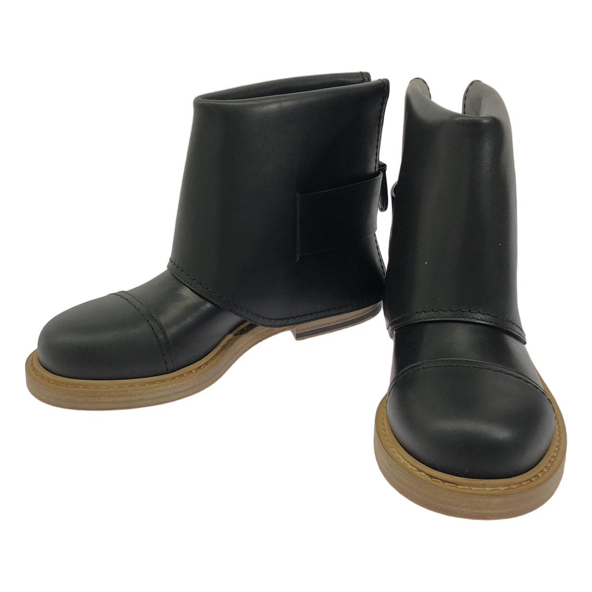 [全新] ALEXANDER MCQUEEN | 皮革機車靴 | 36碼 | 黑色/金色 | 女款