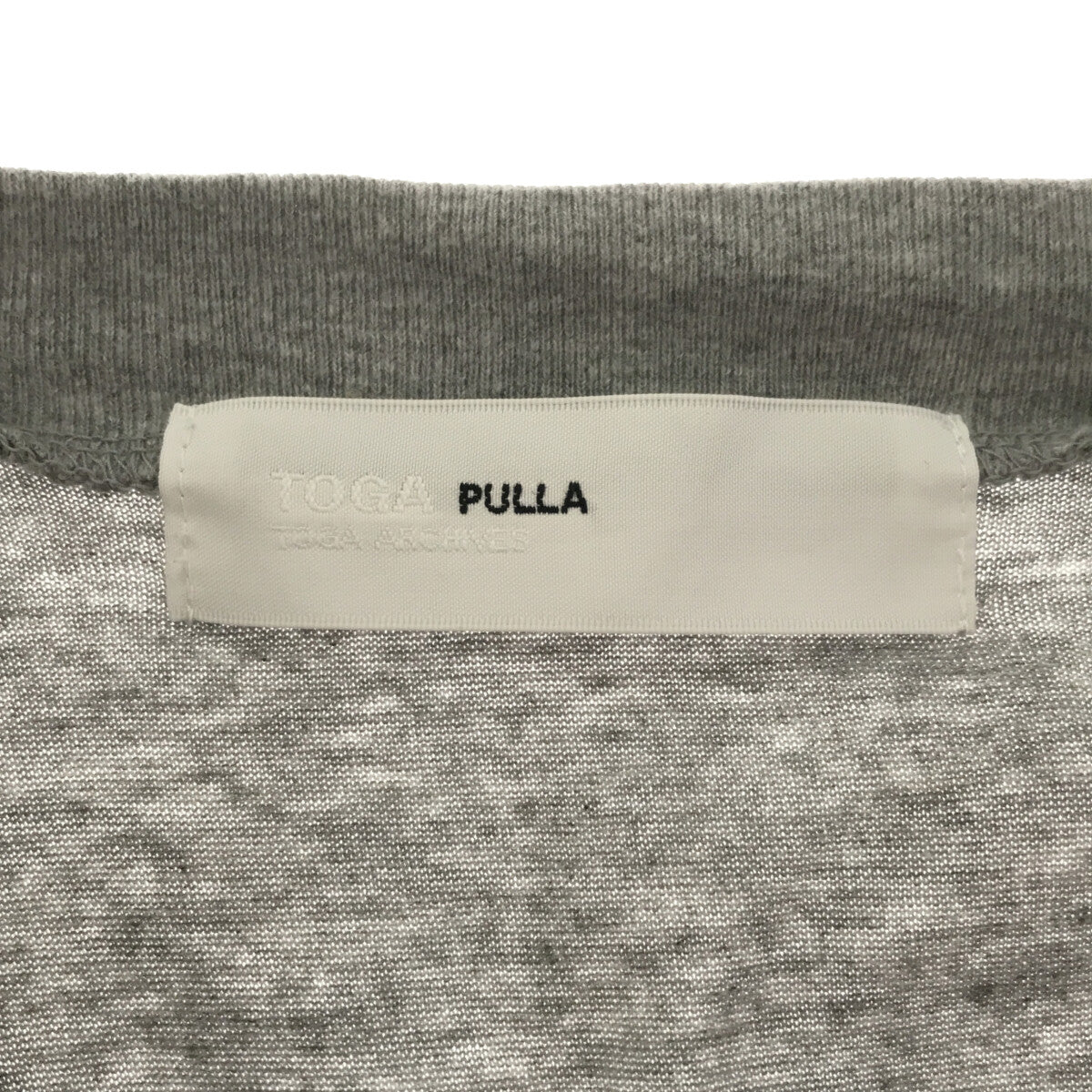 TOGA PULLA / トーガプルラ | シルケットジャージー Tシャツ | 38 | グレー | レディース