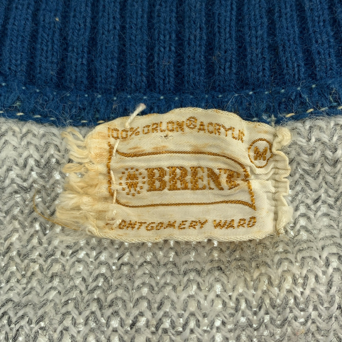 VINTAGE / ヴィンテージ古着 | BRENT / アーガイル ジップアップ アクリル ニットカーディガン | M | メンズ