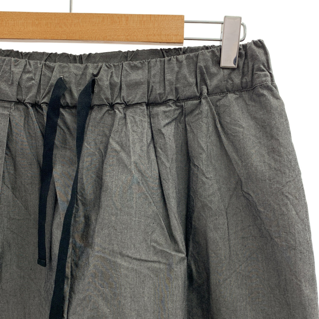 Gauze# / 거즈 | 코튼 2 택 와이드 이지 팬츠 | F | 그레이 | 여성