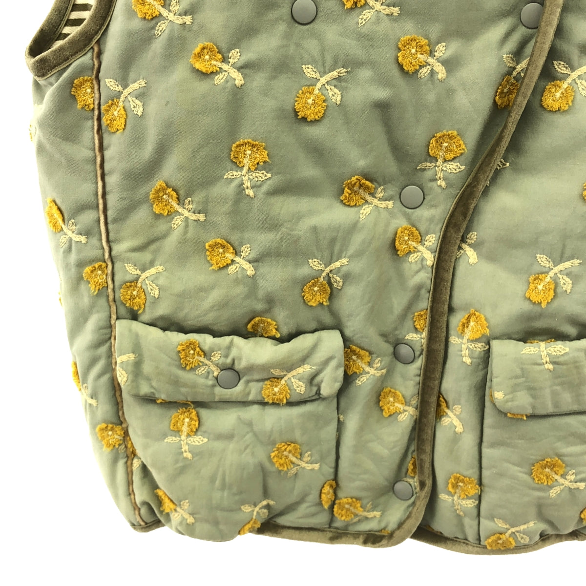 mina perhonen / mina perhonen | 2009-10 a/w | skip fleece-lined down vest | 36 | light blue/yellow | women's