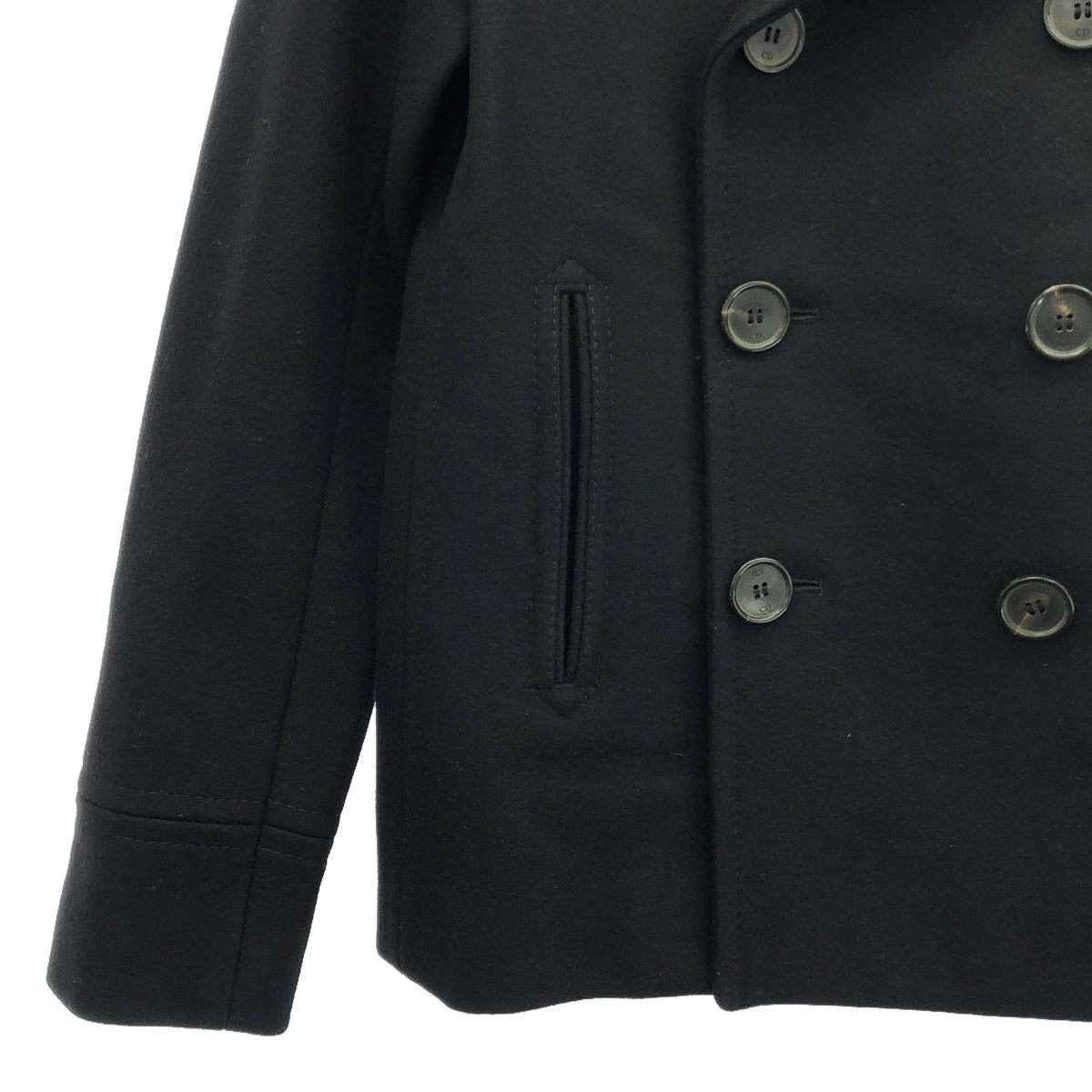 ディオールオム Dior HOMME ロングコート 44 黒 ブラック メンズ ウール チェスターコート