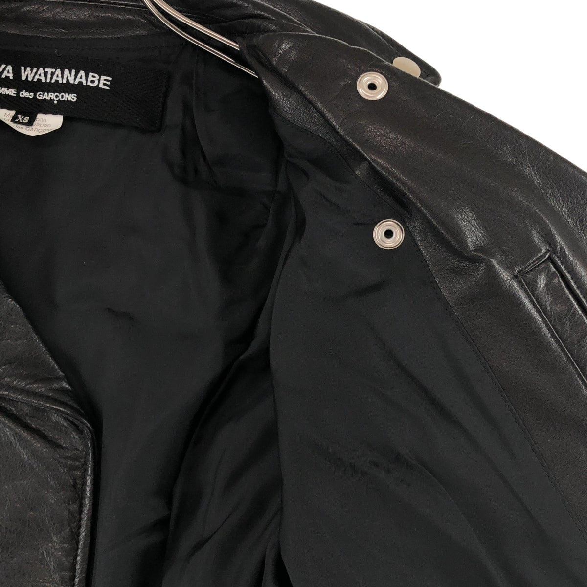 JUNYA WATANABE COMME des GARCONS / ジュンヤワタナベ | 2015AW | スタッズ レザー ダブル ライダース ジャケット | XS | レディース