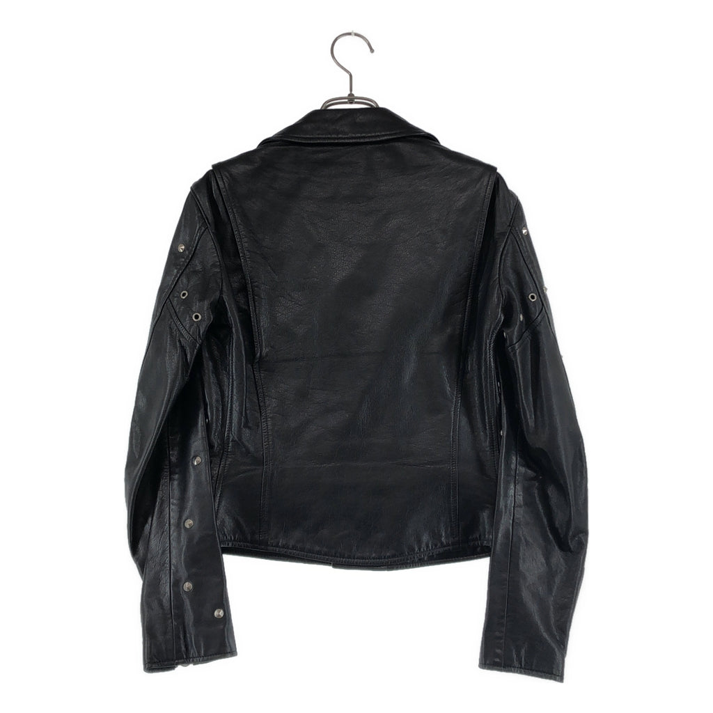 JUNYA WATANABE COMME des GARCONS / ジュンヤワタナベ | 2015AW | スタッズ レザー ダブル ライダース ジャケット | XS | レディース