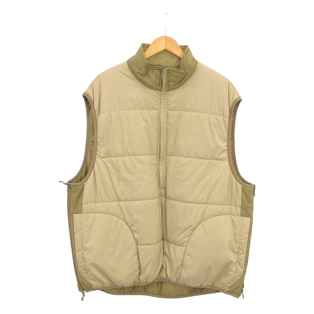 【美品】  DAIWA PIER39 / ダイワピアサーティンナイン | TECH REVERSIBLE PULLOVER PUFF VEST テックリバーシブル プルオーバー パフベスト | XL | ベージュ / カーキ | メンズ