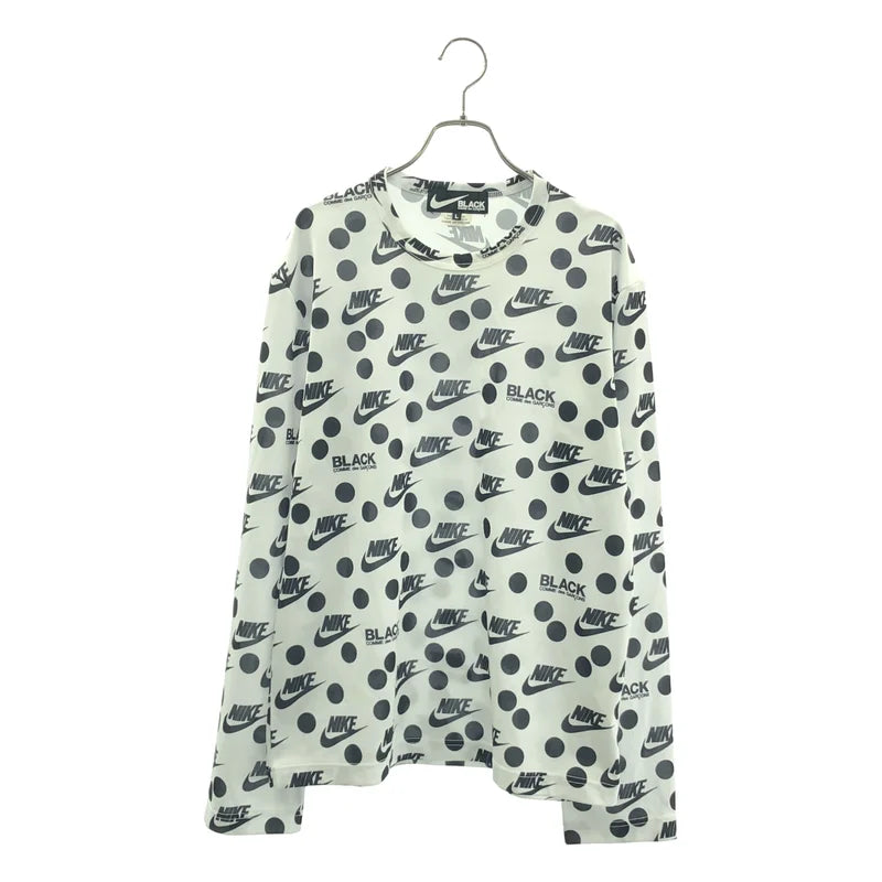 BLACK COMME des GARCONS / ブラックコムデギャルソン | 2019AW | ×NIKE / 総柄 ロゴ Tシャツ カットソー | L | メンズ