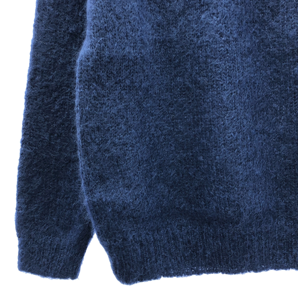 【美品】  Harley Of Scotland / ハーレーオブスコットランド | CREW NECK MOHAIR SWEATER クルーネック モヘヤ セーター | 38 | ライトネイビー | メンズ