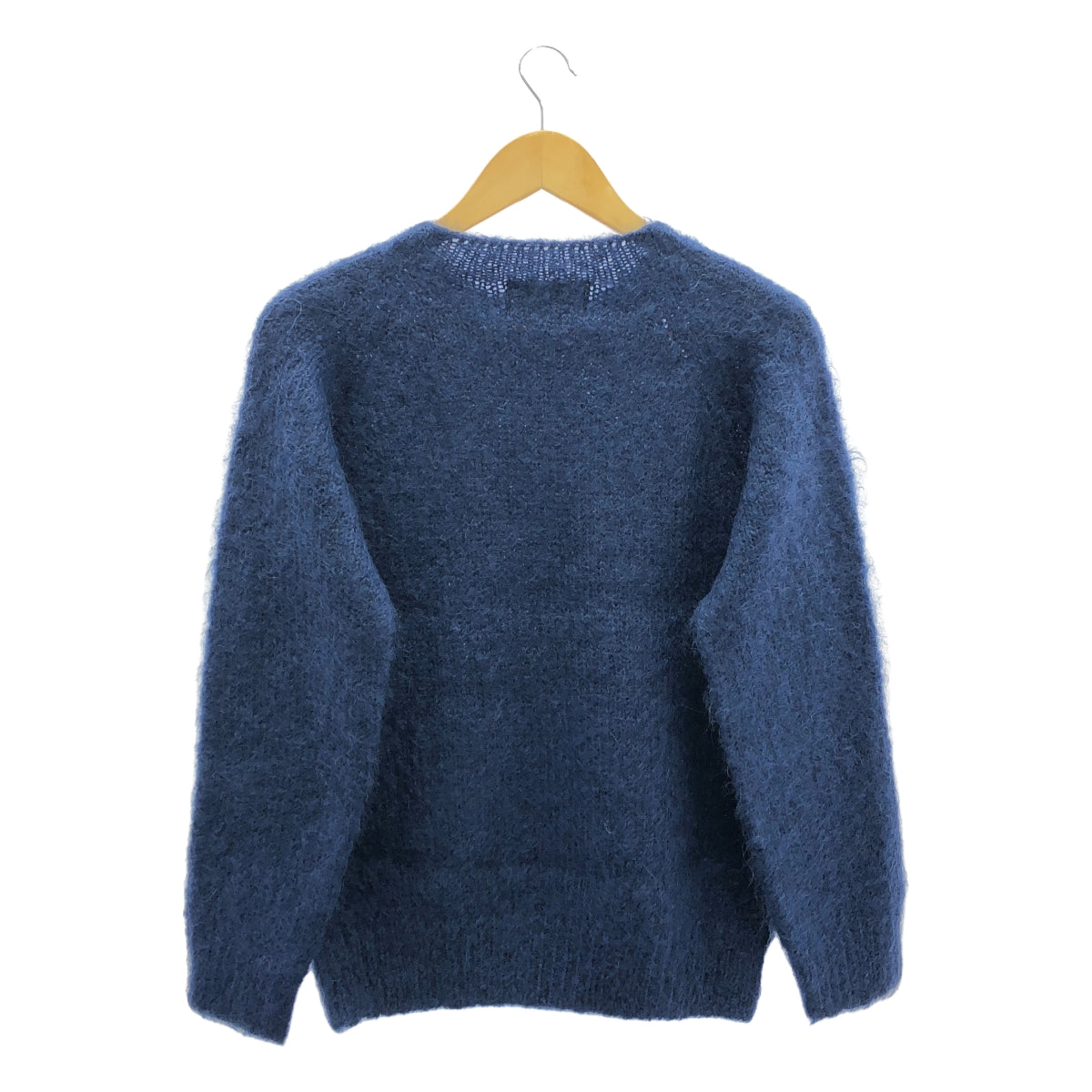 【美品】  Harley Of Scotland / ハーレーオブスコットランド | CREW NECK MOHAIR SWEATER クルーネック モヘヤ セーター | 38 | ライトネイビー | メンズ