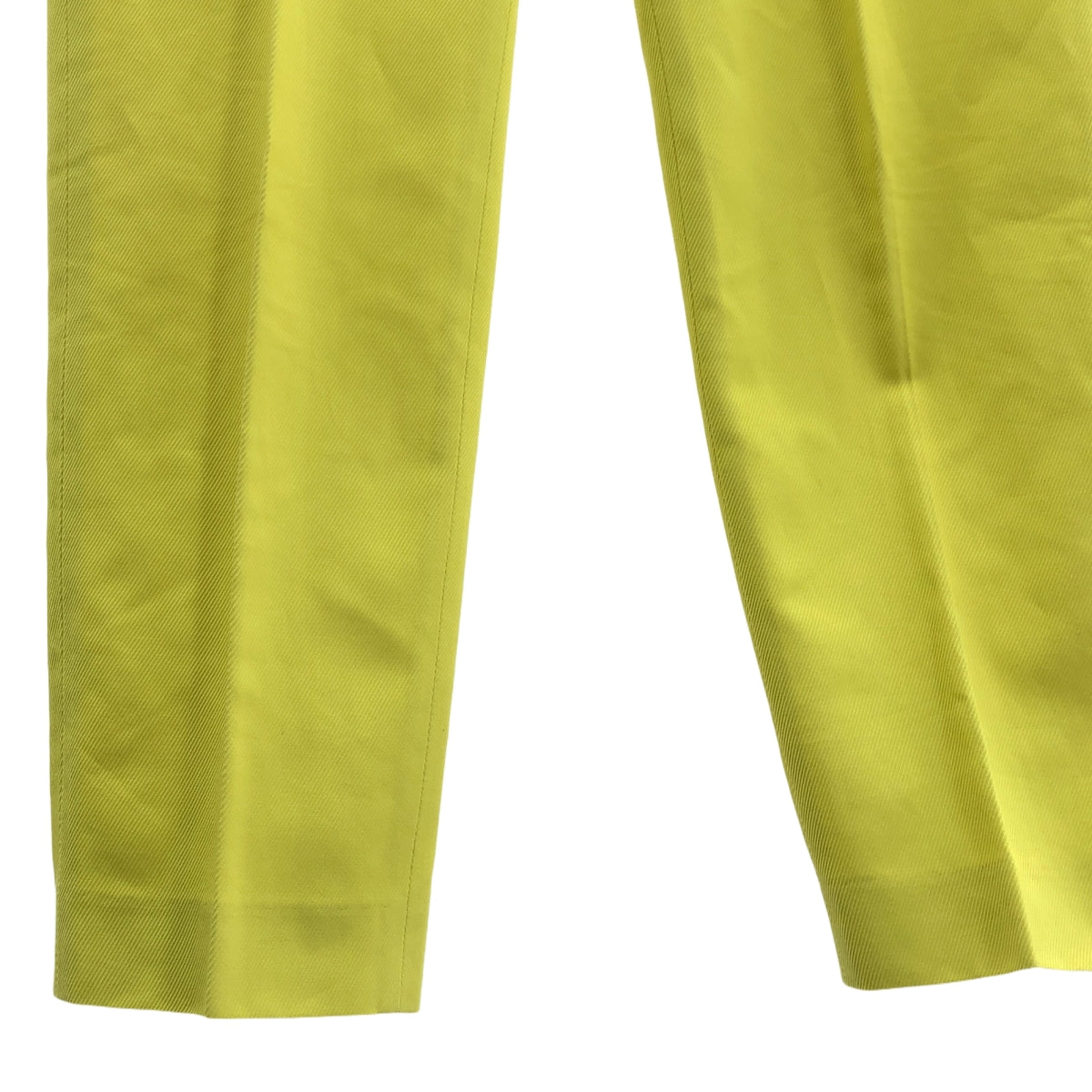 ドゥロワー drawer コットンツイルスリムパンツ 36 イエロー