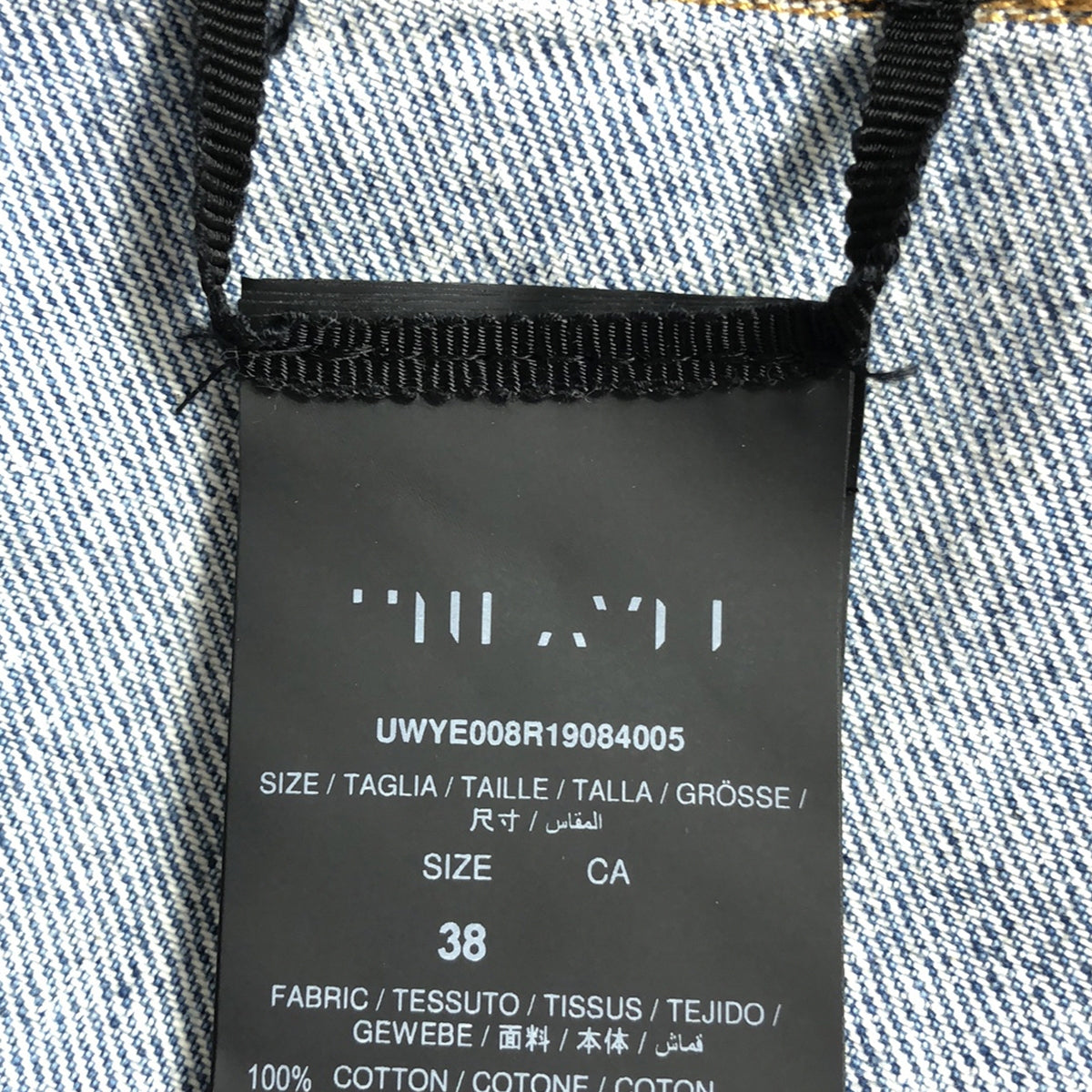 【美品】  BEN TAVERNITI UNRAVEL PROJECT / ベン タヴァニティ アンラベル プロジェクト | CROPPED DENIM JACKET ダメージ加工 ジャケット | 38 | インディゴ | レディース