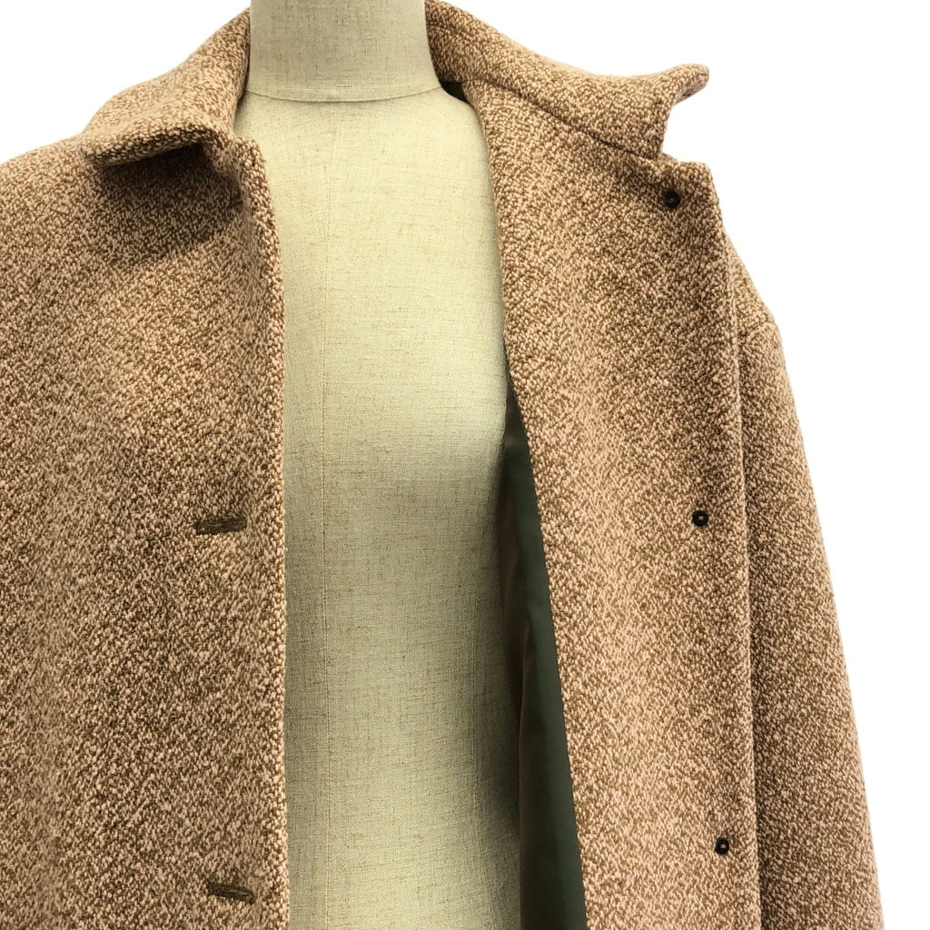 【美品】  mina perhonen / ミナペルホネン | 2020AW | forest parade レースデザイン ウール ロング コート | 36 | ピンク / ブラウン | レディース