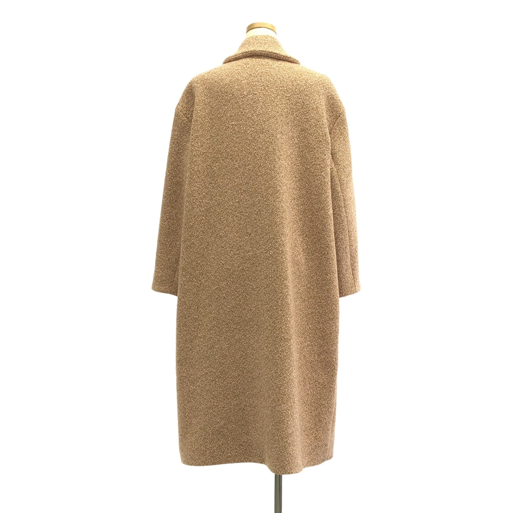 【美品】  mina perhonen / ミナペルホネン | 2020AW | forest parade レースデザイン ウール ロング コート | 36 | ピンク / ブラウン | レディース