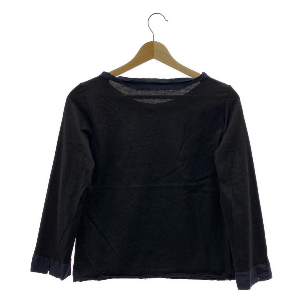 JIL SANDER NAVY | 真絲邊飾長袖上衣 | 尺寸 S |