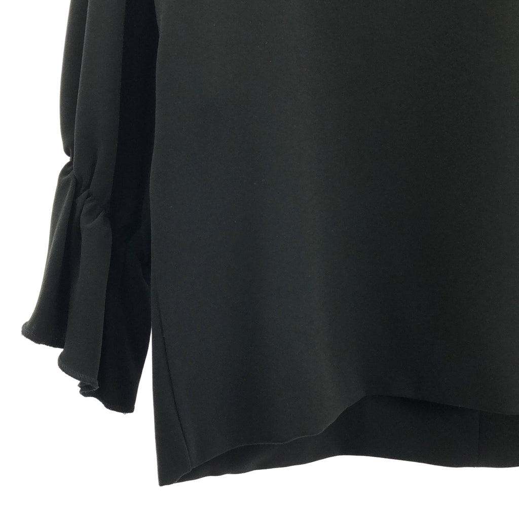 【美品】  Greed International / グリードインターナショナル | トリアセテート ボリュームスリーブ バックジップ ブラウス | S | ブラック | レディース