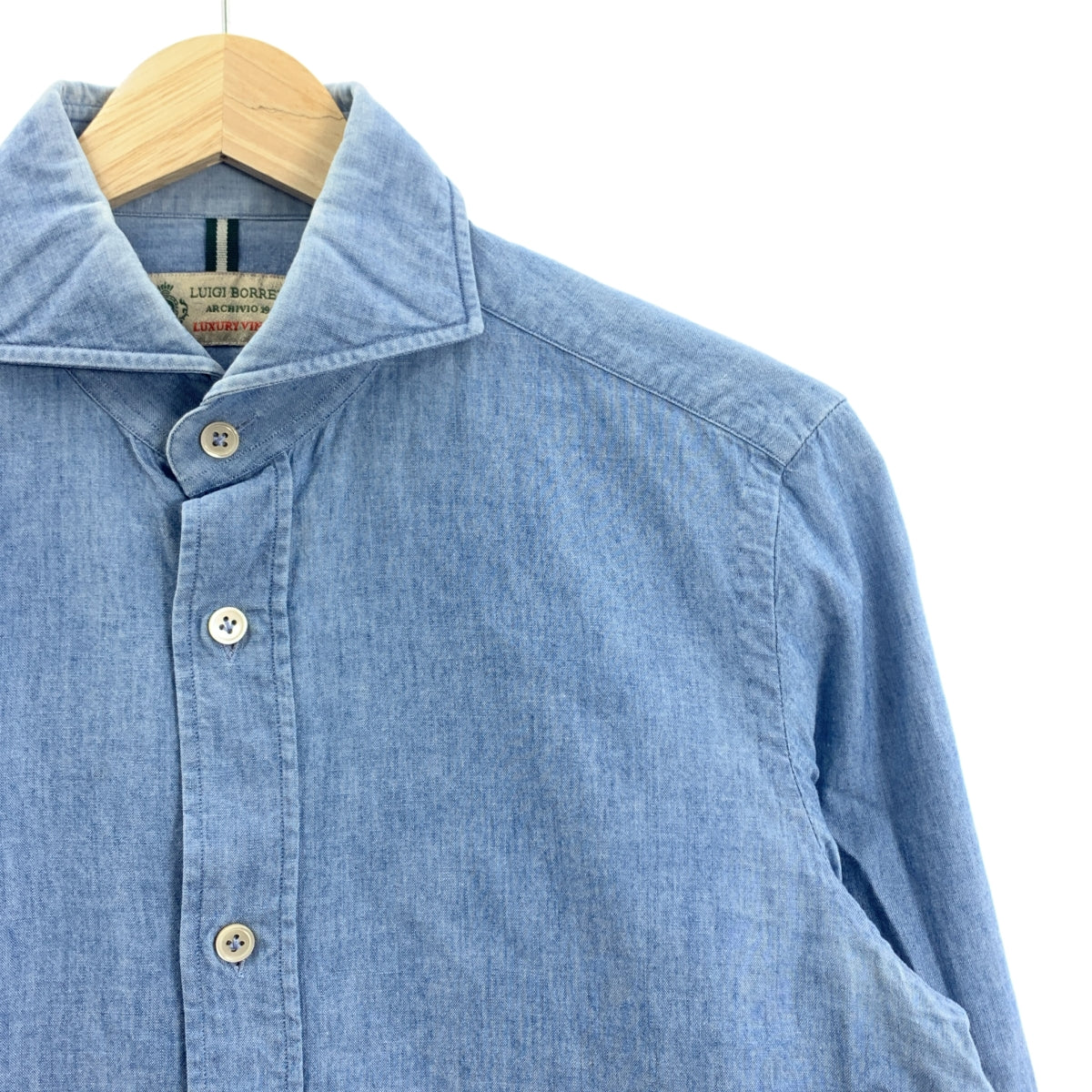 LUIGI BORRELLI / 루이지 보렐리 | 코튼 드레스 셔츠 | S | 블루 | 남성