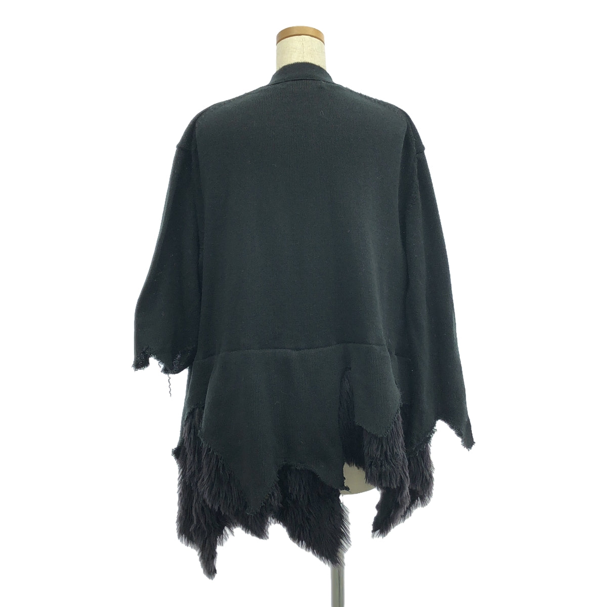 BLACK COMME des GARCONS / ブラックコムデギャルソン | 2023AW | Faux Fur Hem Cardigan カーディガン | S | レディース