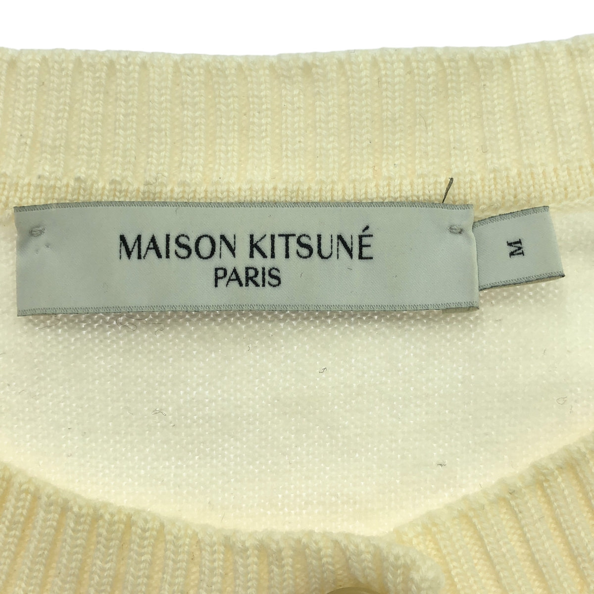 MAISON KITSUNE / メゾンキツネ | ワンポイント ワッペン ニット カーディガン | M | レディース