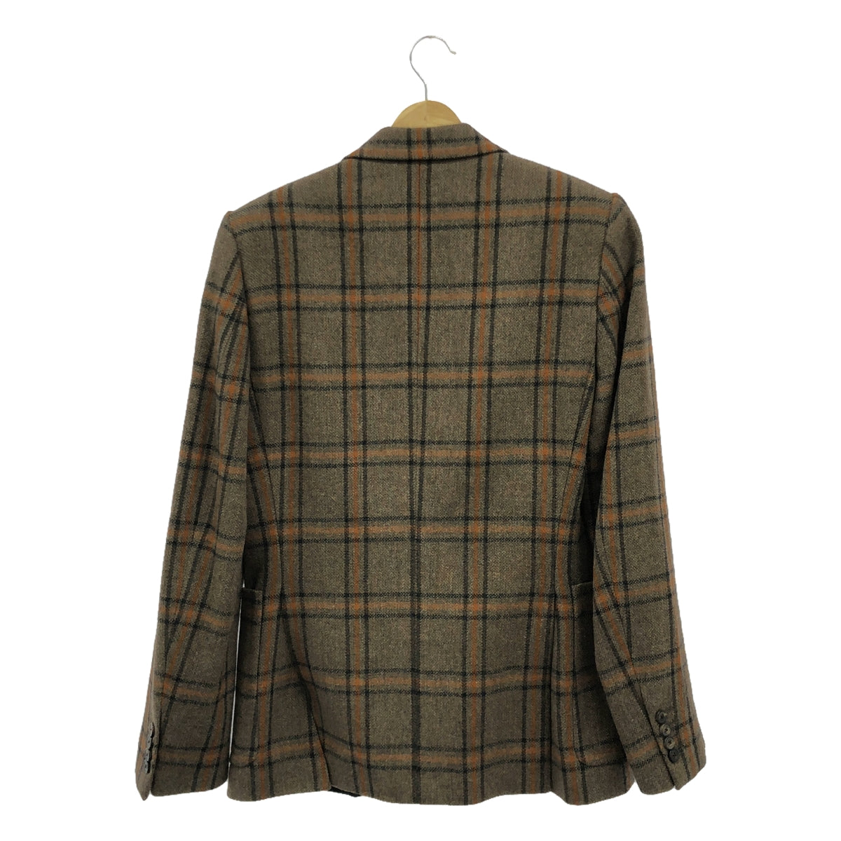 德賴斯·範諾頓 (Dries Van Noten) / 德賴斯·範諾頓 (Dries Van Noten) | ×Lovat CHECK 2B PATCH JACKET 羊毛格紋貼布夾克 | 48 |布朗 |男士