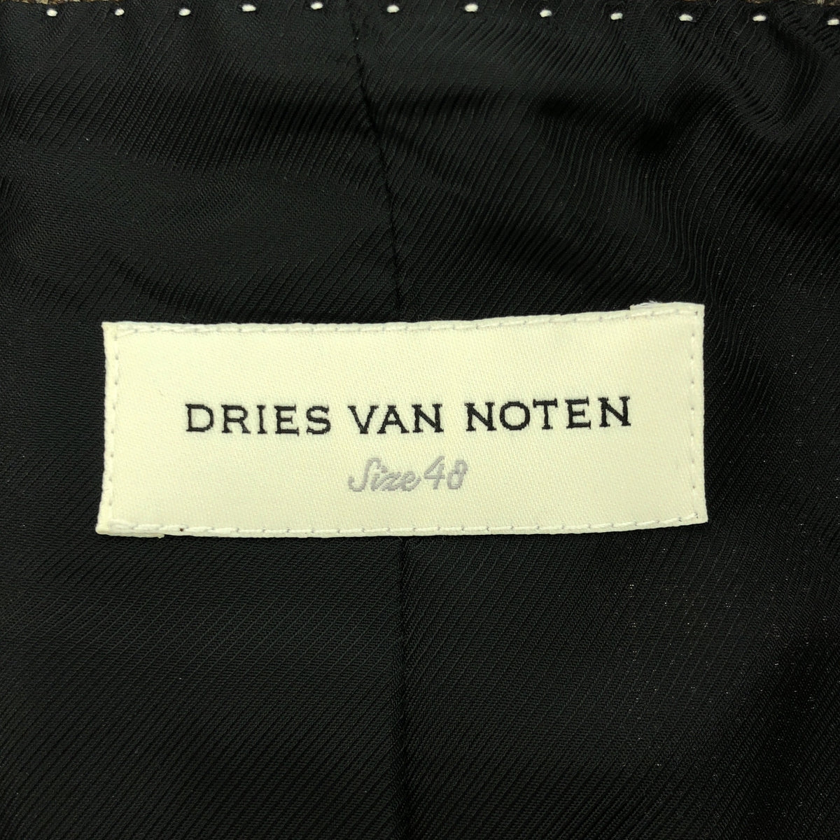 德賴斯·範諾頓 (Dries Van Noten) / 德賴斯·範諾頓 (Dries Van Noten) | ×Lovat CHECK 2B PATCH JACKET 羊毛格紋貼布夾克 | 48 |布朗 |男士