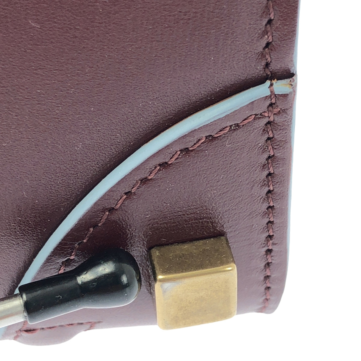 [品相良好] CELINE | by Phoebe Philo Phoebe / Micro Bicolor Luggage 手提包 | 勃根地酒紅/淺藍 | 女款