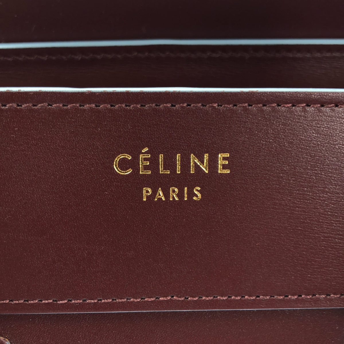 [品相良好] CELINE | by Phoebe Philo Phoebe / Micro Bicolor Luggage 手提包 | 勃根地酒紅/淺藍 | 女款