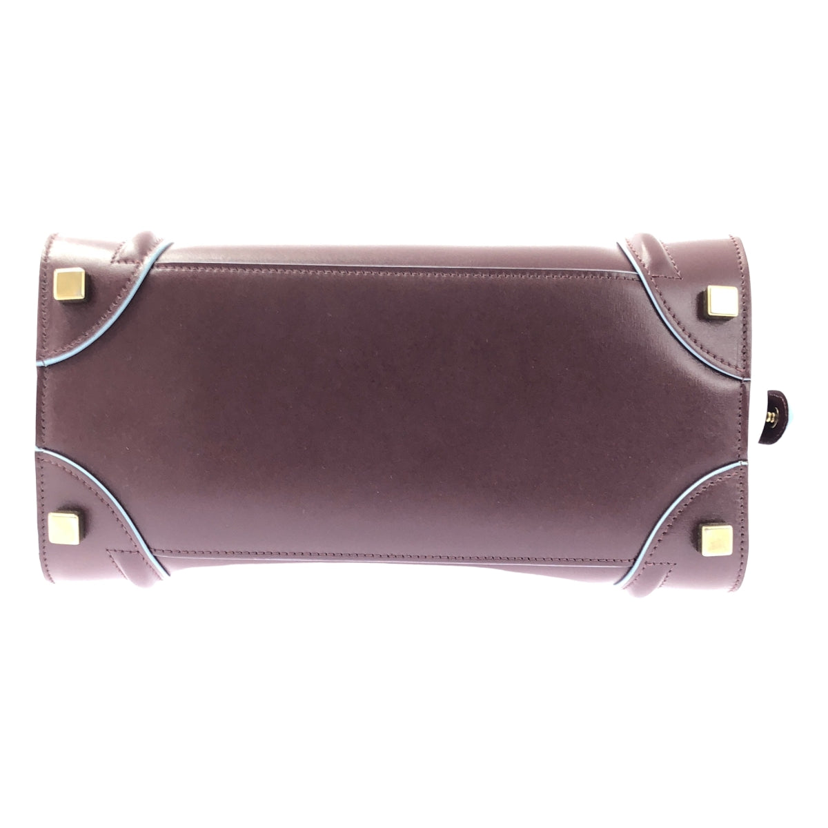 [品相良好] CELINE | by Phoebe Philo Phoebe / Micro Bicolor Luggage 手提包 | 勃根地酒紅/淺藍 | 女款