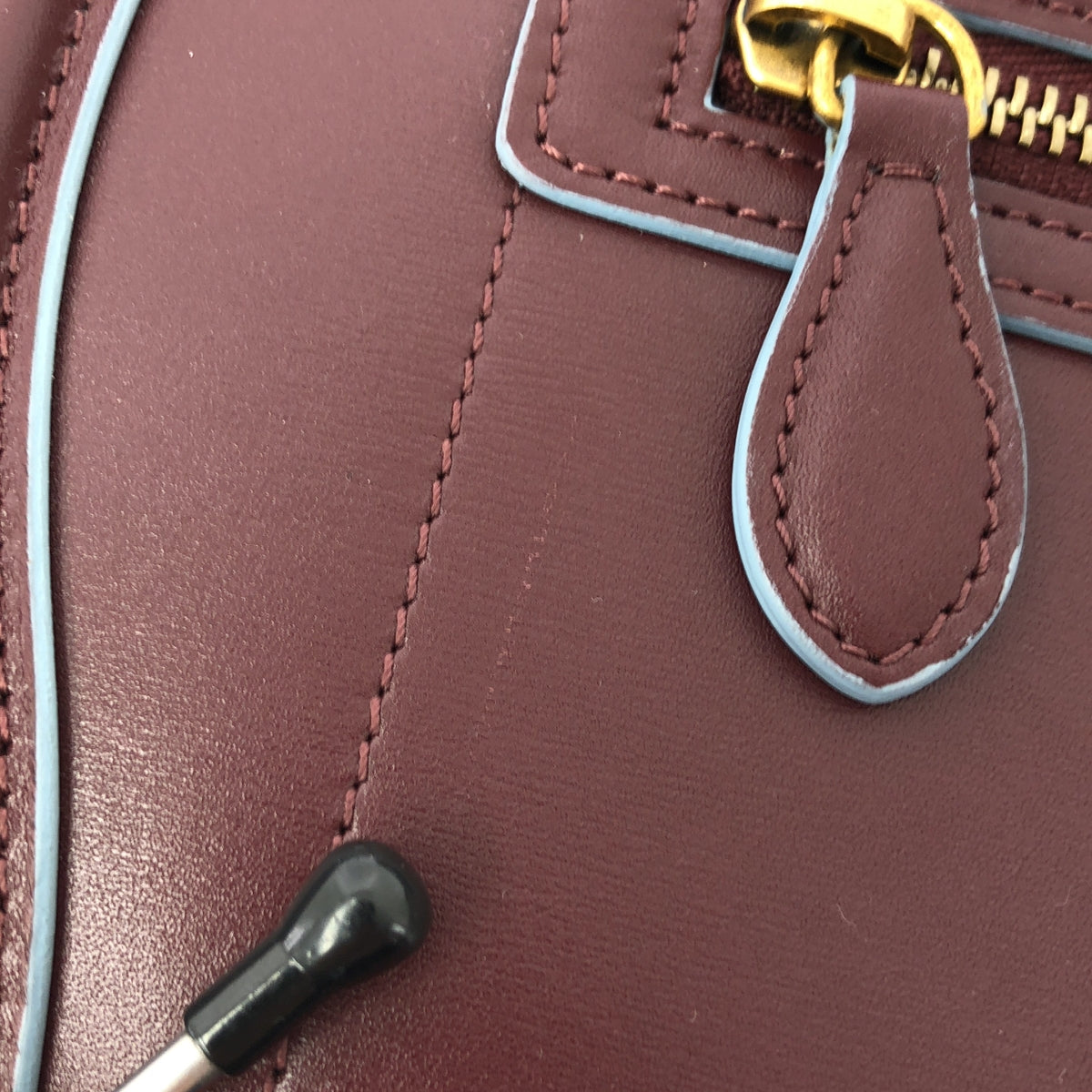 [品相良好] CELINE | by Phoebe Philo Phoebe / Micro Bicolor Luggage 手提包 | 勃根地酒紅/淺藍 | 女款