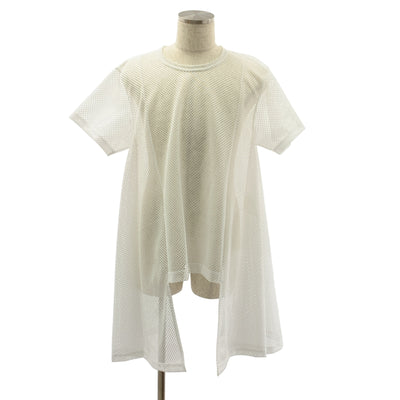 COMME des GARCONS HOMME PLUS / コムデギャルソンオムプリュス | 2024SS | ポリエステル 変形 メッシュ オーバーシルエット Tシャツ カットソー | L | メンズ
