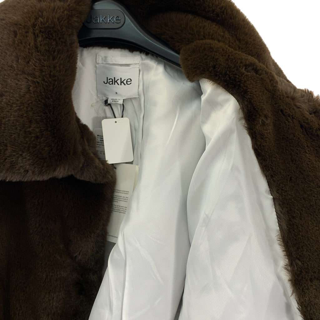 JAKKE / 재키 | TRACI 에코 파 와이드 컬러 쇼트 코트 | S | 여성