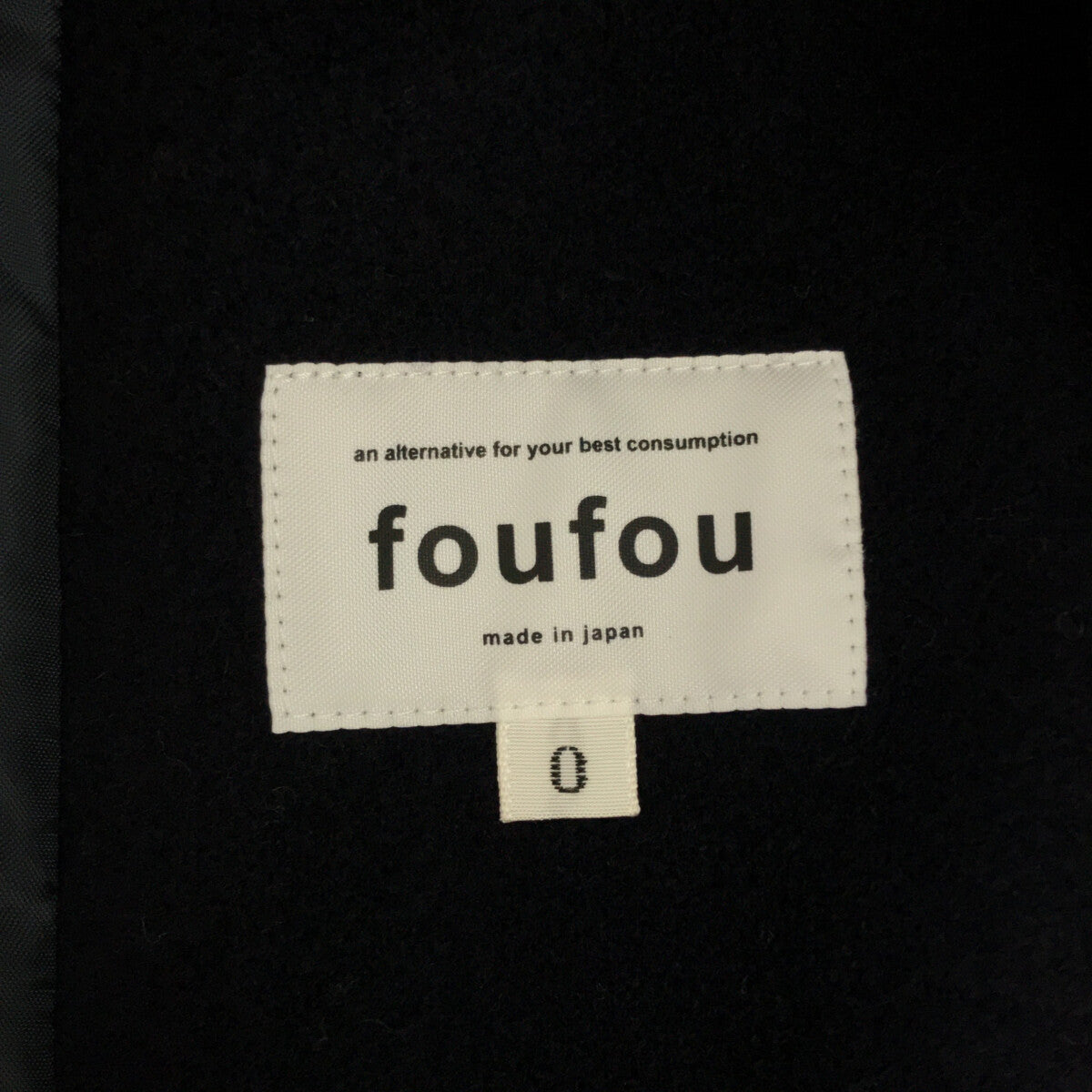 [Good Condition] foufou | 2020 | melton double coat | 0 | Navy | Women's