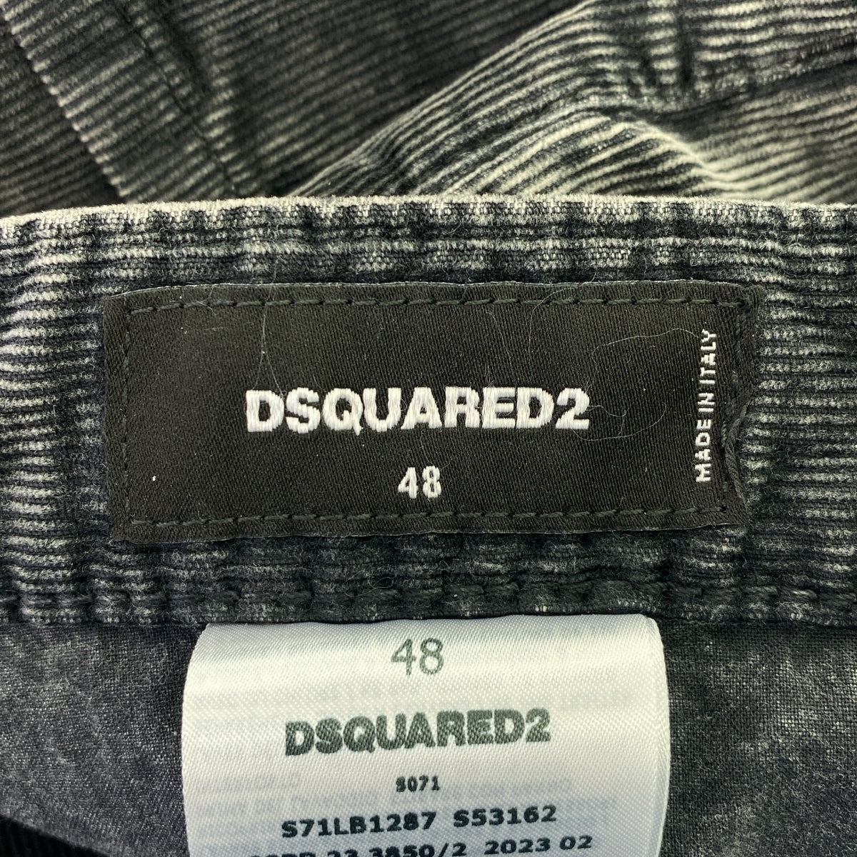 DSQUARED2 / ディースクエアード | NERO コーデュロイ パンツ | 48 | ブラック | メンズ