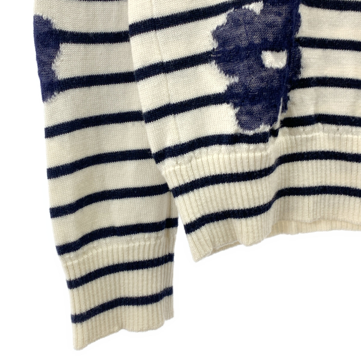 COMME des GARÇONS | 經編布料2020 秋冬 |羊毛花卉邊框圓領針織衫| SHOPBOP尺寸 M |