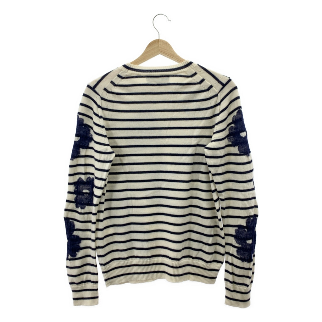 COMME des GARÇONS | 經編布料2020 秋冬 |羊毛花卉邊框圓領針織衫| SHOPBOP尺寸 M |