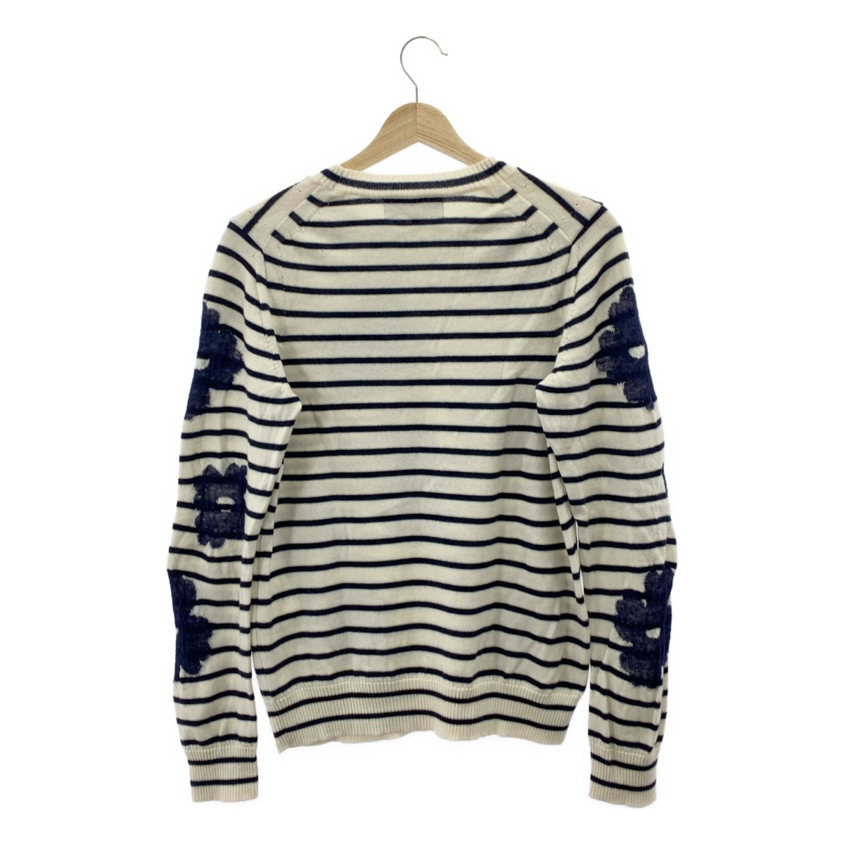 COMME des GARÇONS | 經編布料2020 秋冬 |羊毛花卉邊框圓領針織衫| SHOPBOP尺寸 M |