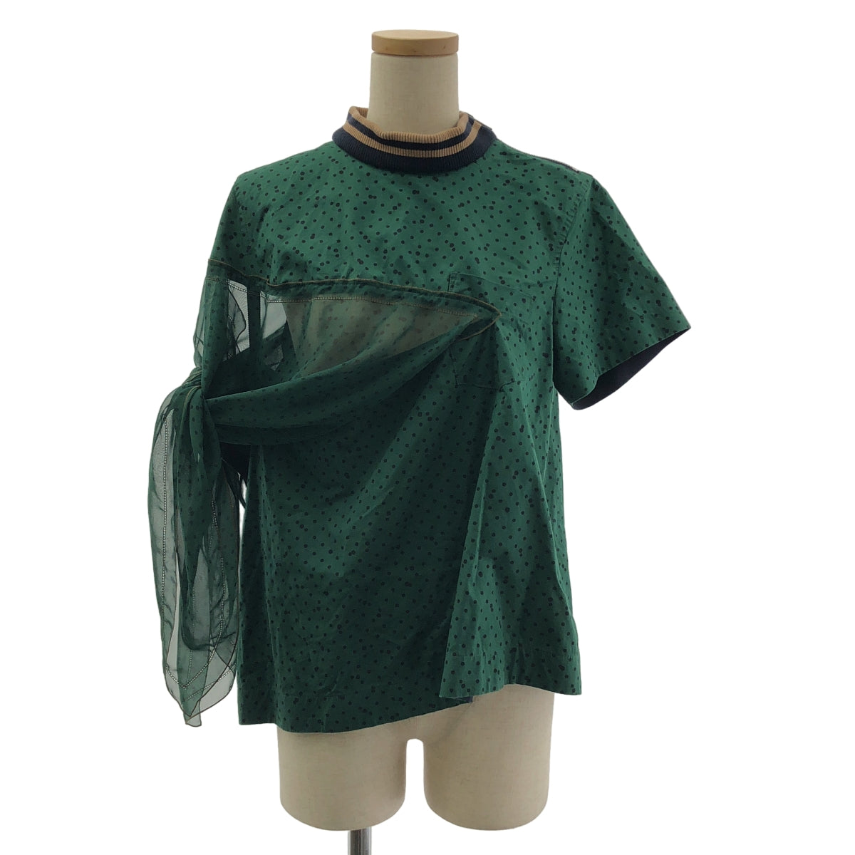 sacai / 사카이 | Polka Dot Top 도트 시어 블라우스 셔츠 | 1 | 여성