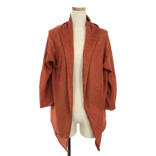 [Good Condition] DANIELA GREGIS / Daniela Gregis | LINO / Linen Shawl Collar Knit Cardigan | F | Orange | Women's