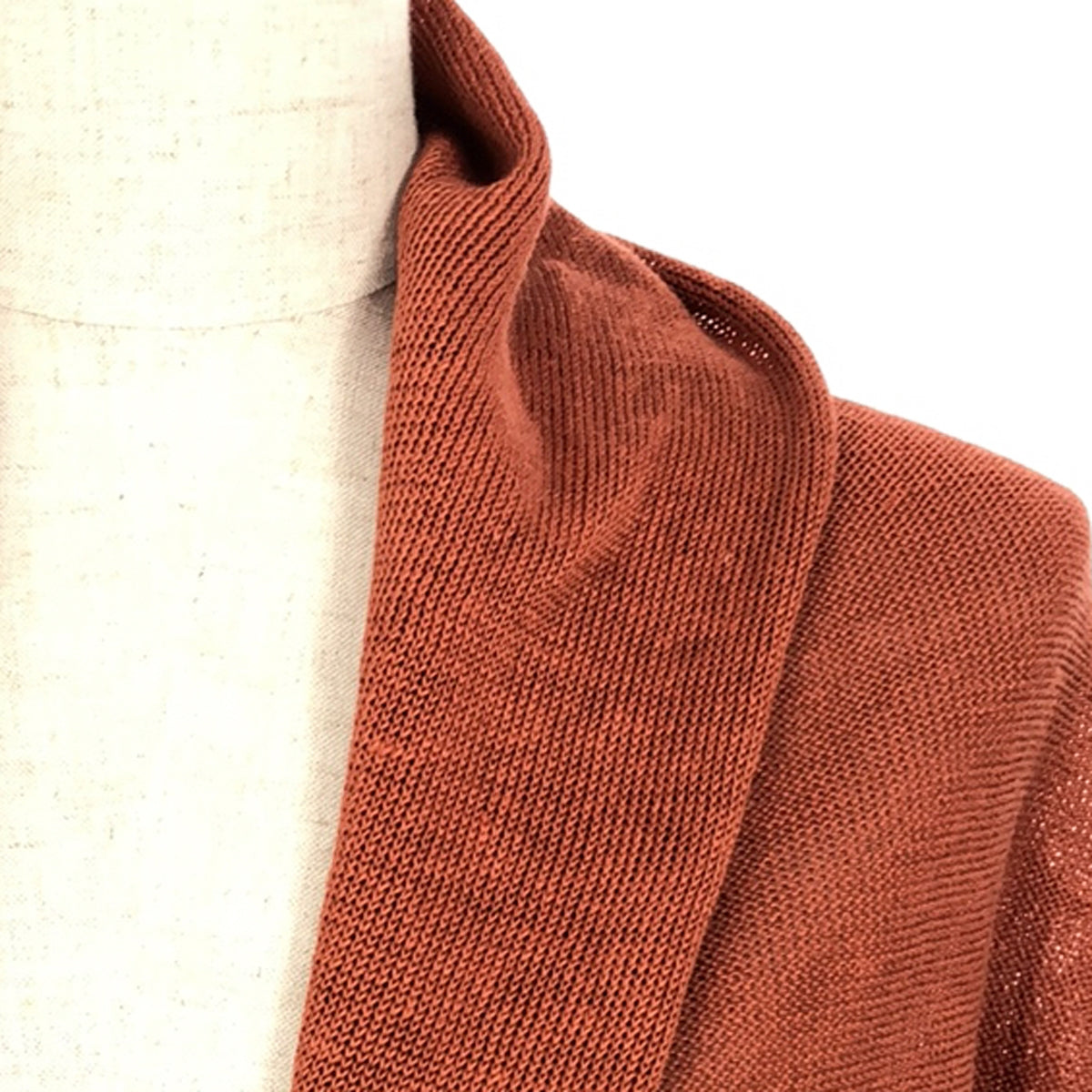 [Good Condition] DANIELA GREGIS / Daniela Gregis | LINO / Linen Shawl Collar Knit Cardigan | F | Orange | Women's