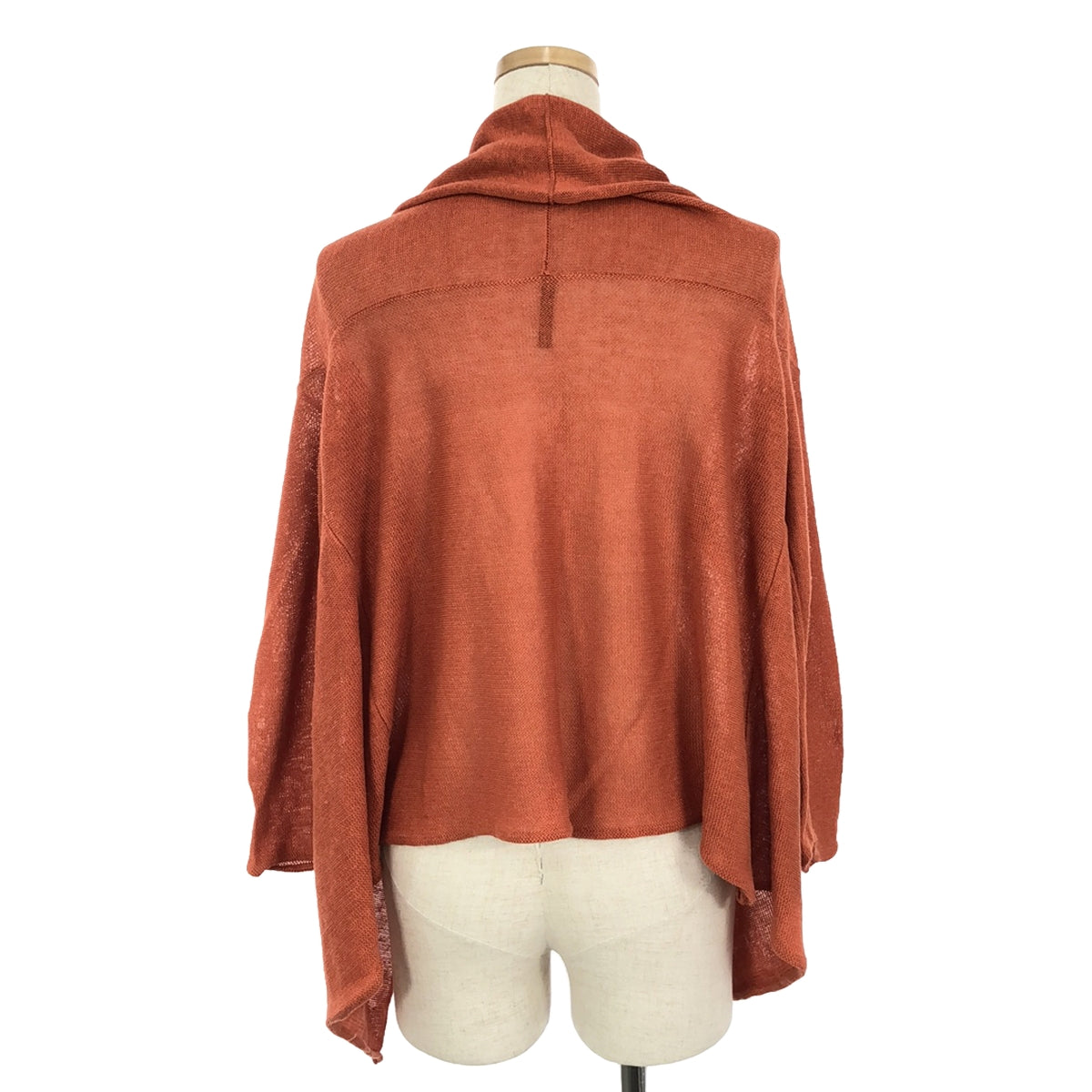 [Good Condition] DANIELA GREGIS / Daniela Gregis | LINO / Linen Shawl Collar Knit Cardigan | F | Orange | Women's