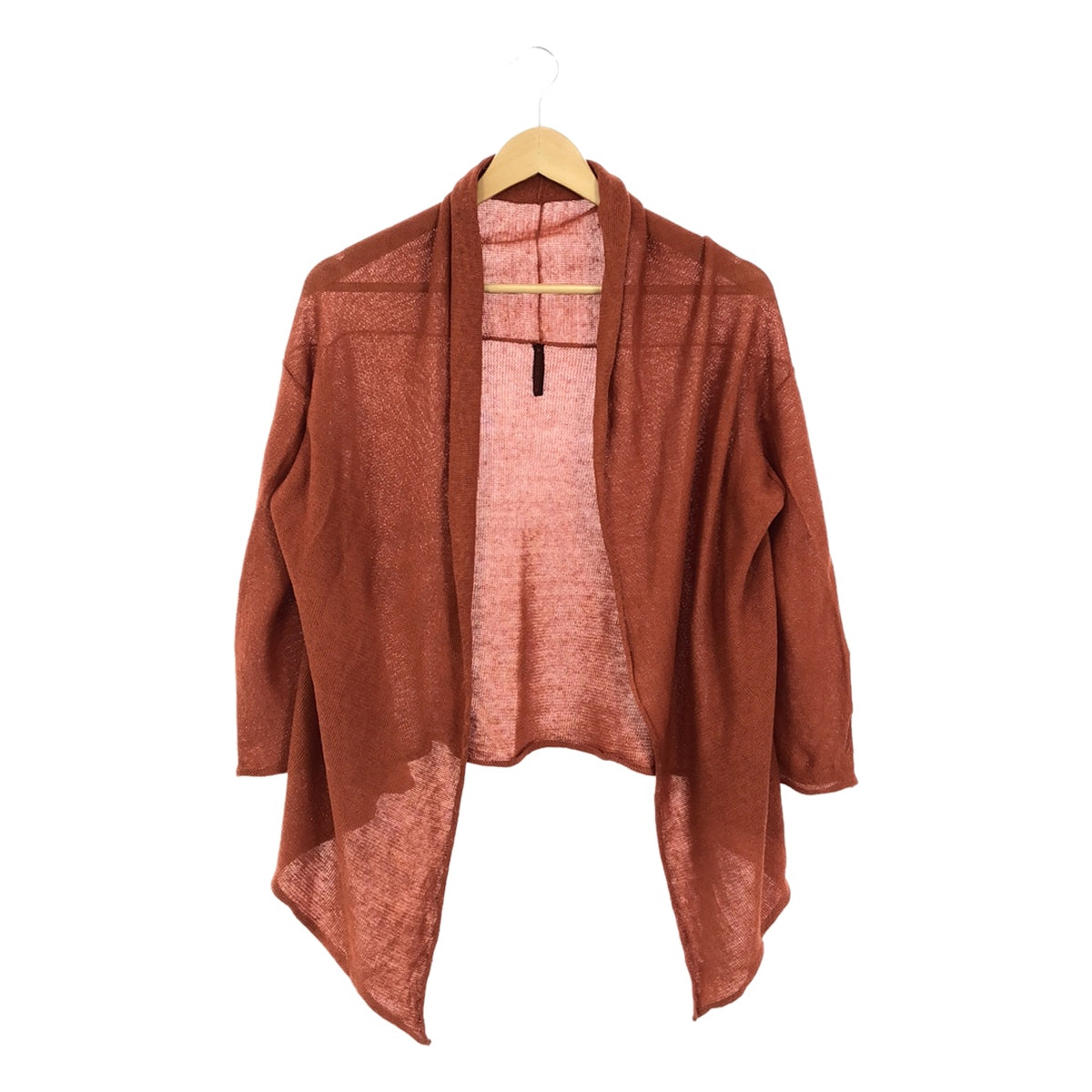 [Good Condition] DANIELA GREGIS / Daniela Gregis | LINO / Linen Shawl Collar Knit Cardigan | F | Orange | Women's