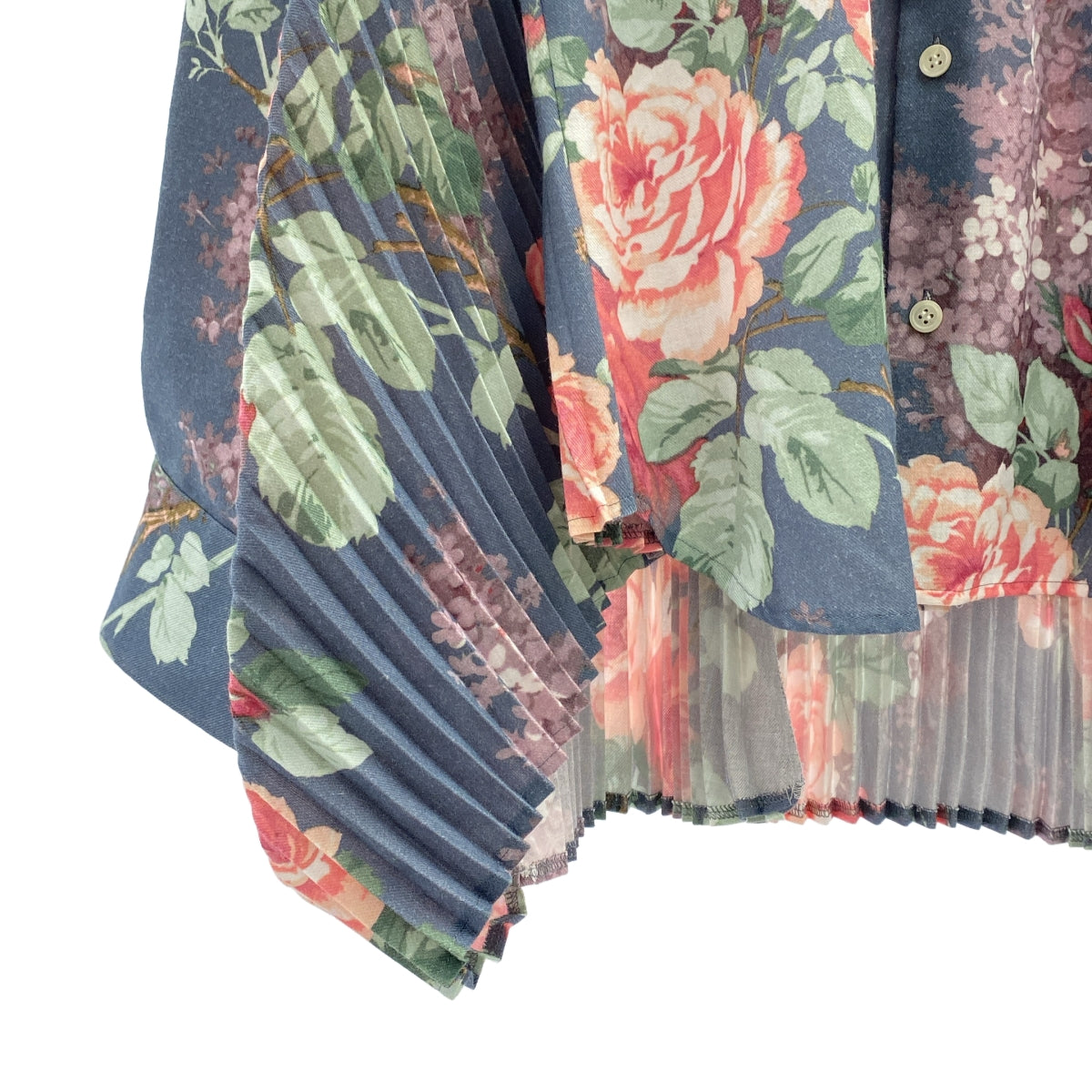 JUNYA WATANABE | 2024 秋冬 | 花卉印花大輪廓後背褶皺襯衫 | XS | 女款