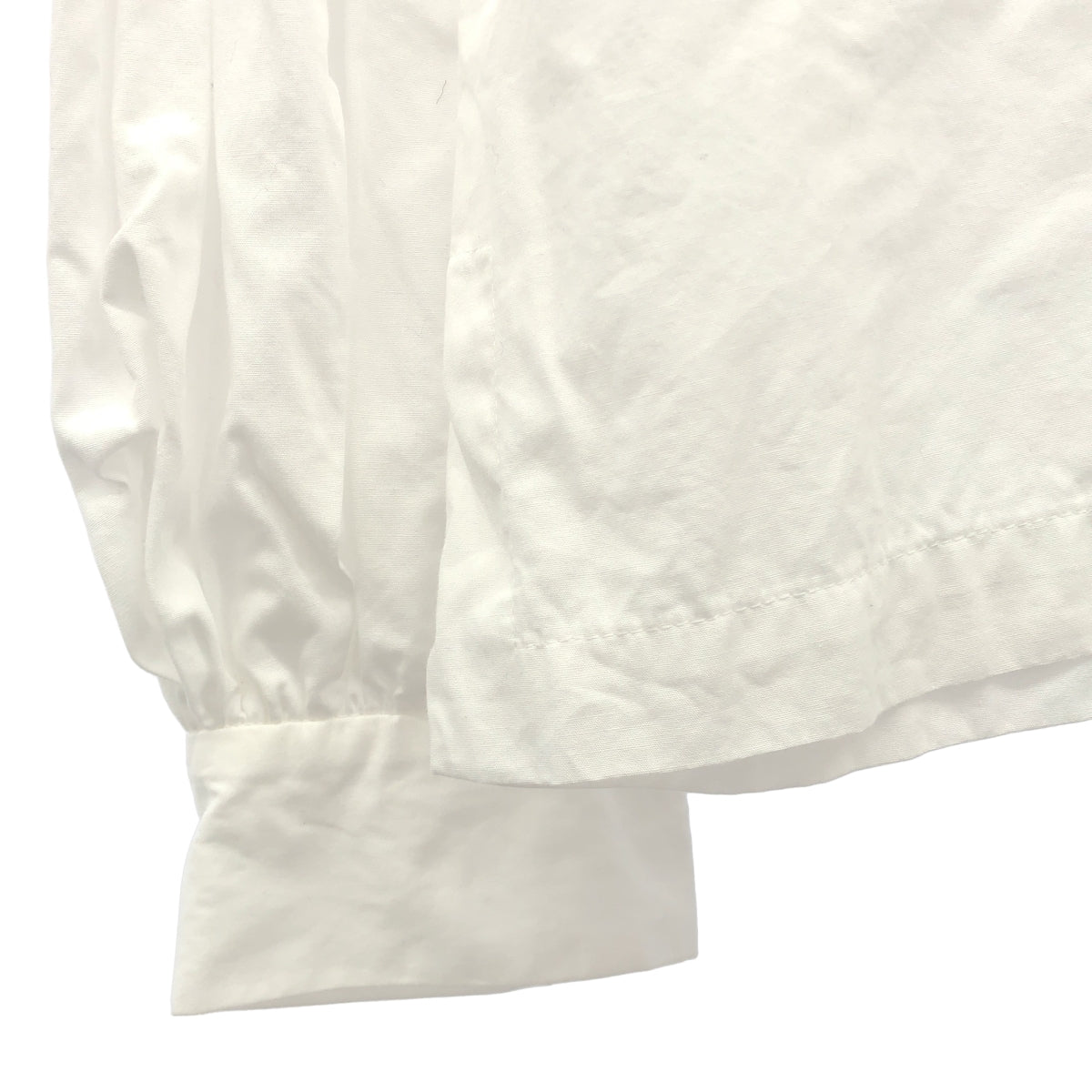 mizuiroind / 미즈이로 인도 | 코튼 개더 슬리브 풀오버 | 화이트 | 여성