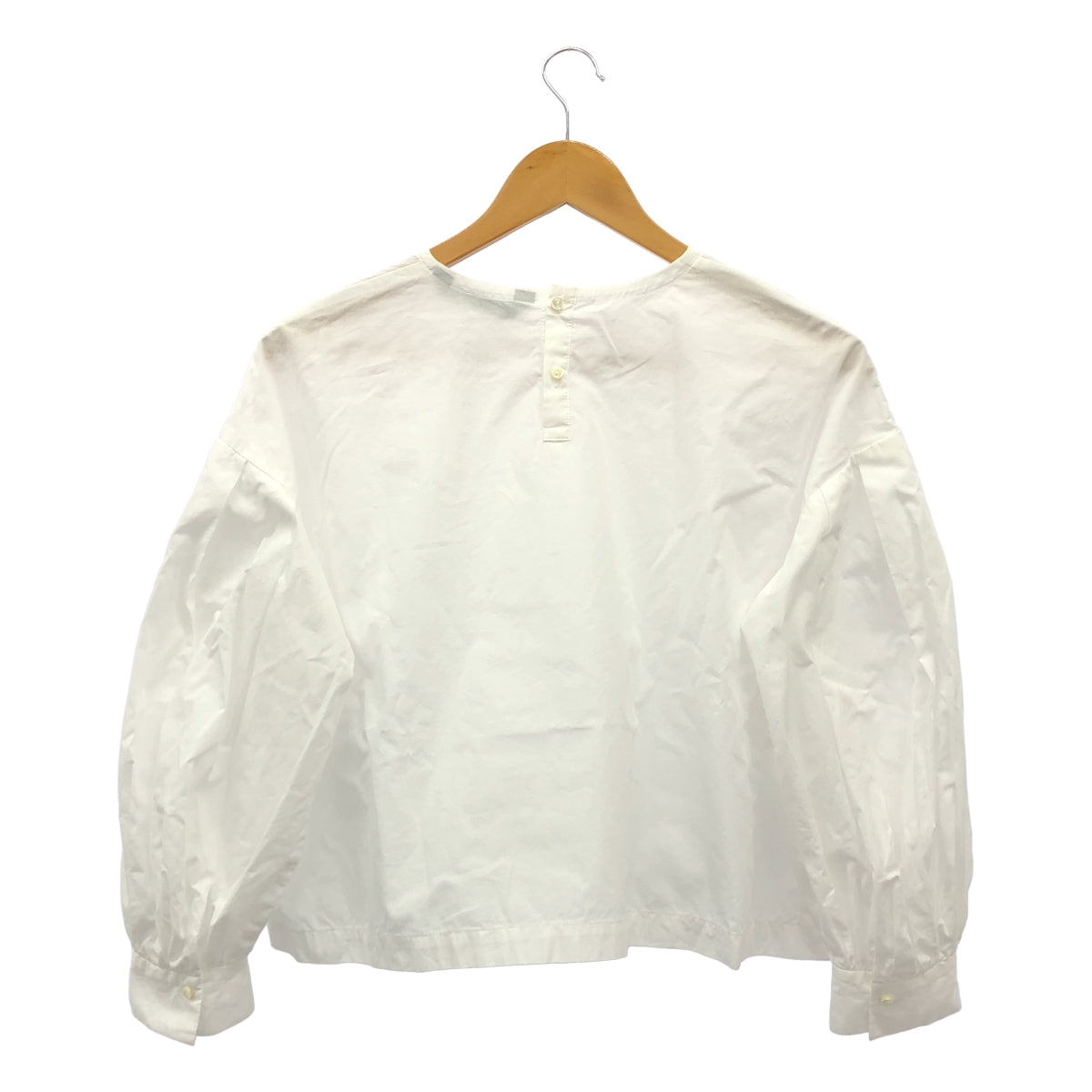 mizuiroind / 미즈이로 인도 | 코튼 개더 슬리브 풀오버 | 화이트 | 여성