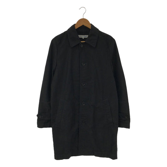COMME des GARCONS SHIRT / コムデギャルソンシャツ | 製品加工 ステッチワーク シングル ステンカラーコート | S | ブラック | メンズ