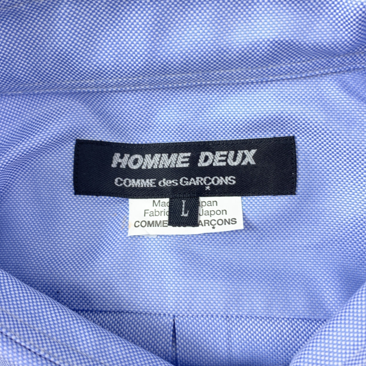 COMME des GARCONS HOMME DEUX / 콤데 갤슨 옴두 | 2020AW | 코튼 드레스 셔츠 | L | 남성
