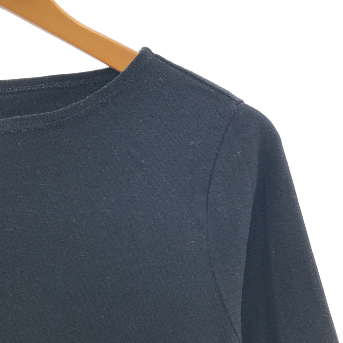 GALERIE VIE | 柔軟針織羅紋船領套頭衫 | 26碼 | 黑色 | 女款